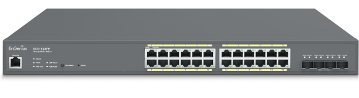 EnGenius ECS1528P Cloud Managed 240W 24-Port Gigabit Switch PoE+